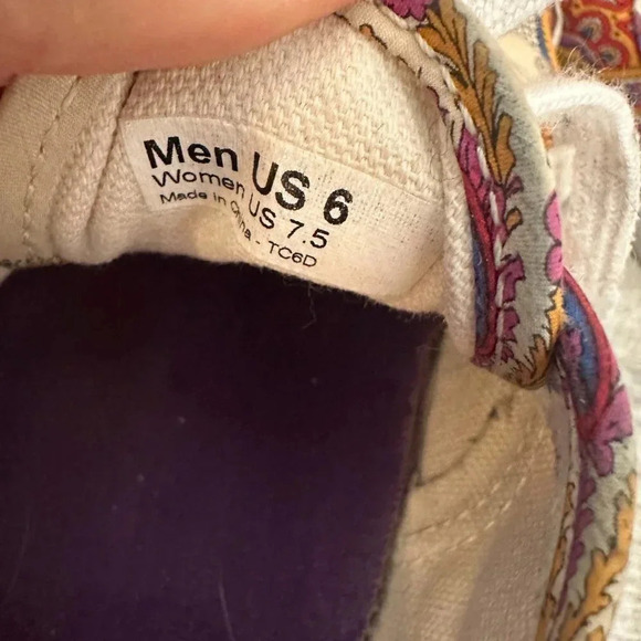 VANS x Liberty Flower Paisley and Cream Women's 7.5 - Picture 7 of 8